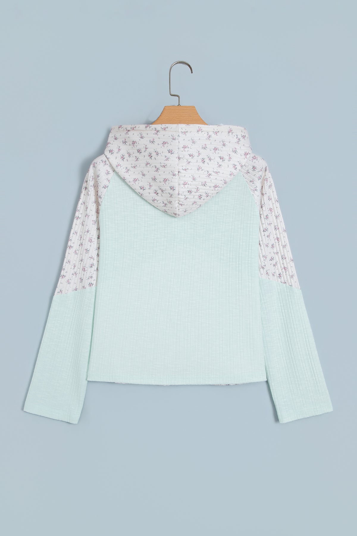 Sweet Meadow floral patchwork lace hoodie top