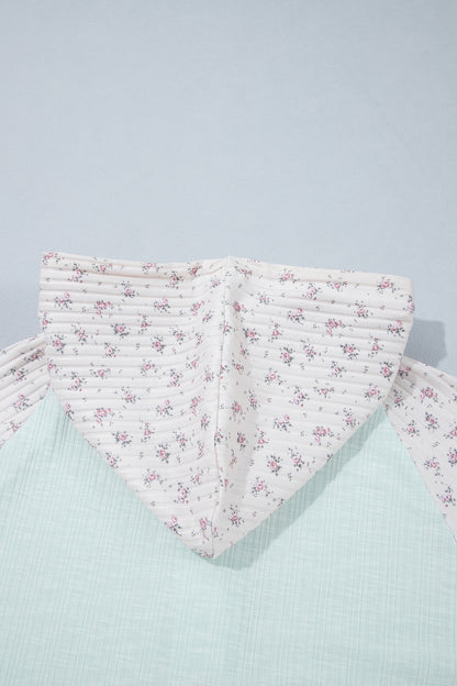 Sweet Meadow floral patchwork lace hoodie top