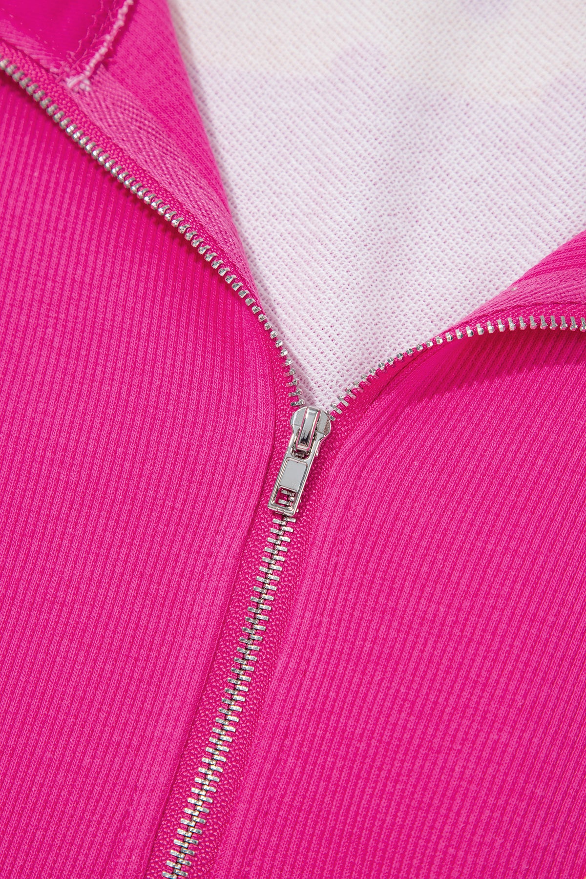 Peachy Keen pink and orange polka dot quarter zip pullover