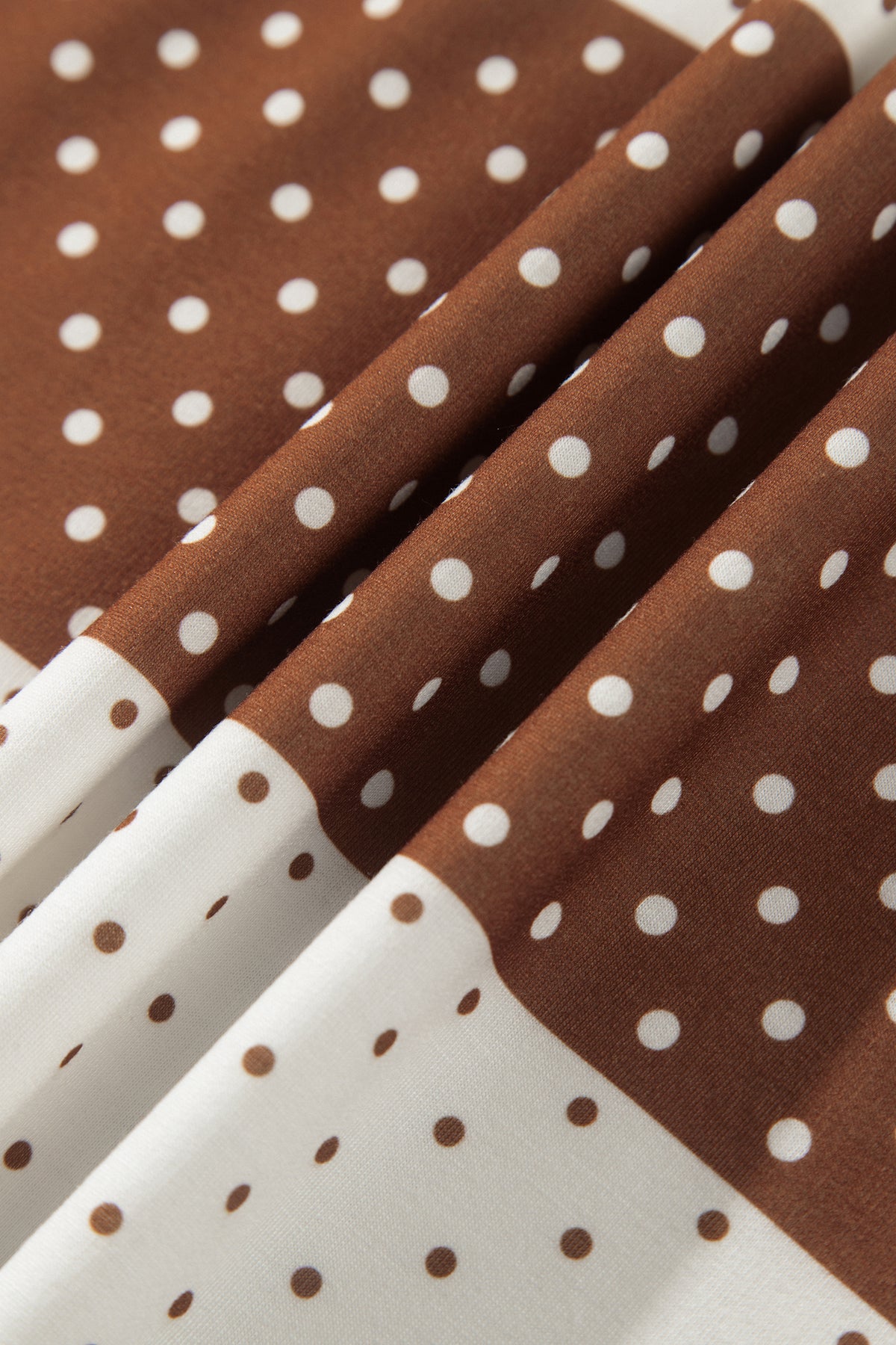 Coffee Date polka dot colorblock pullover