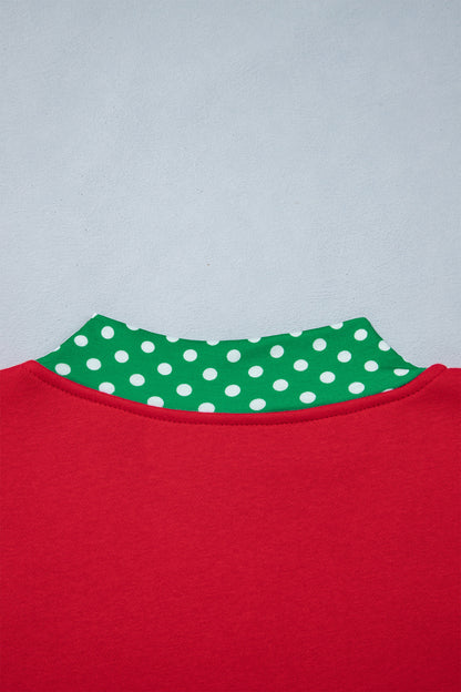 Ho Ho Ho Christmas polka dot oversized pullover