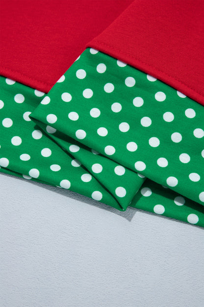Ho Ho Ho Christmas polka dot oversized pullover
