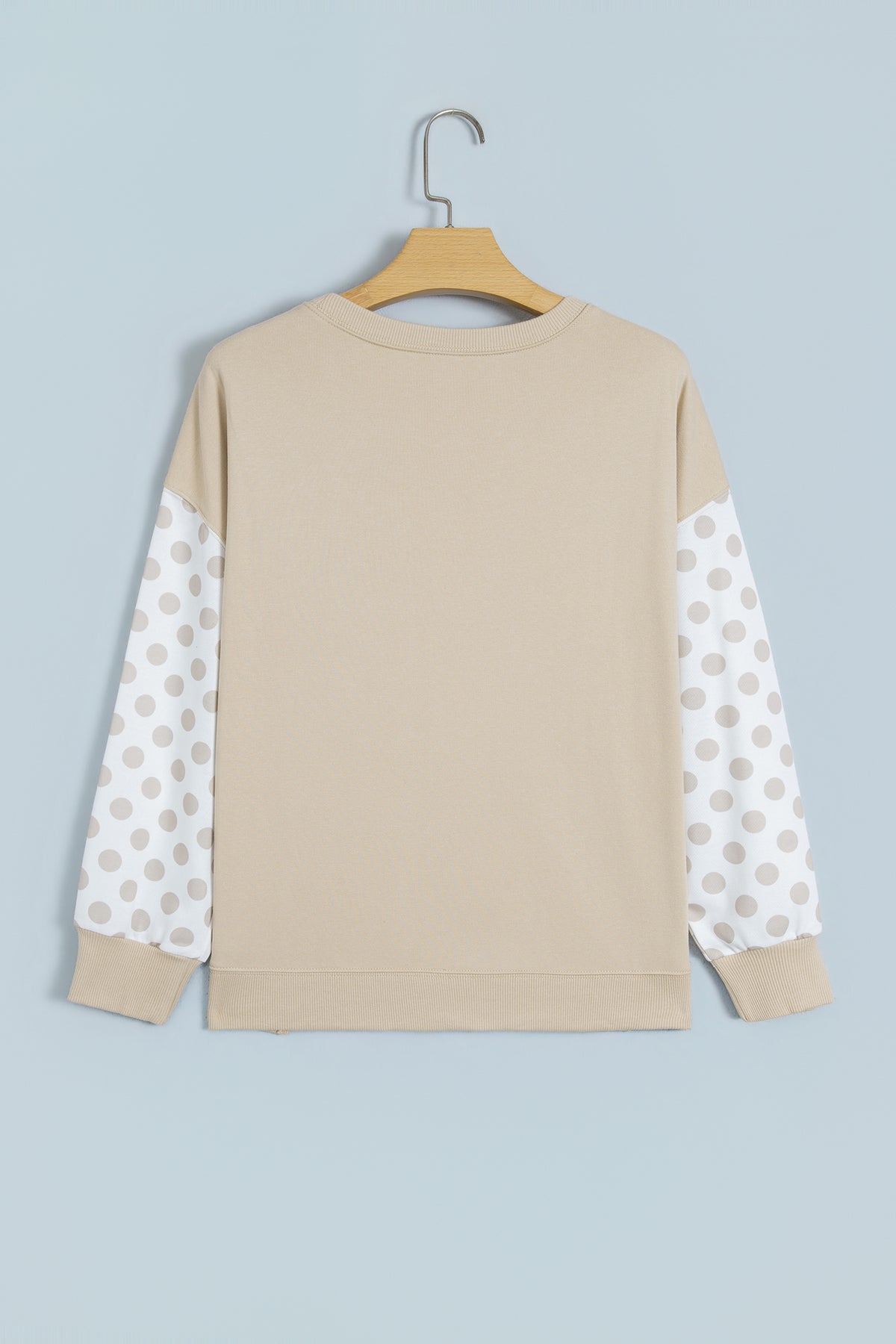 Simply Sweet polka dot sleeve oversized pullover
