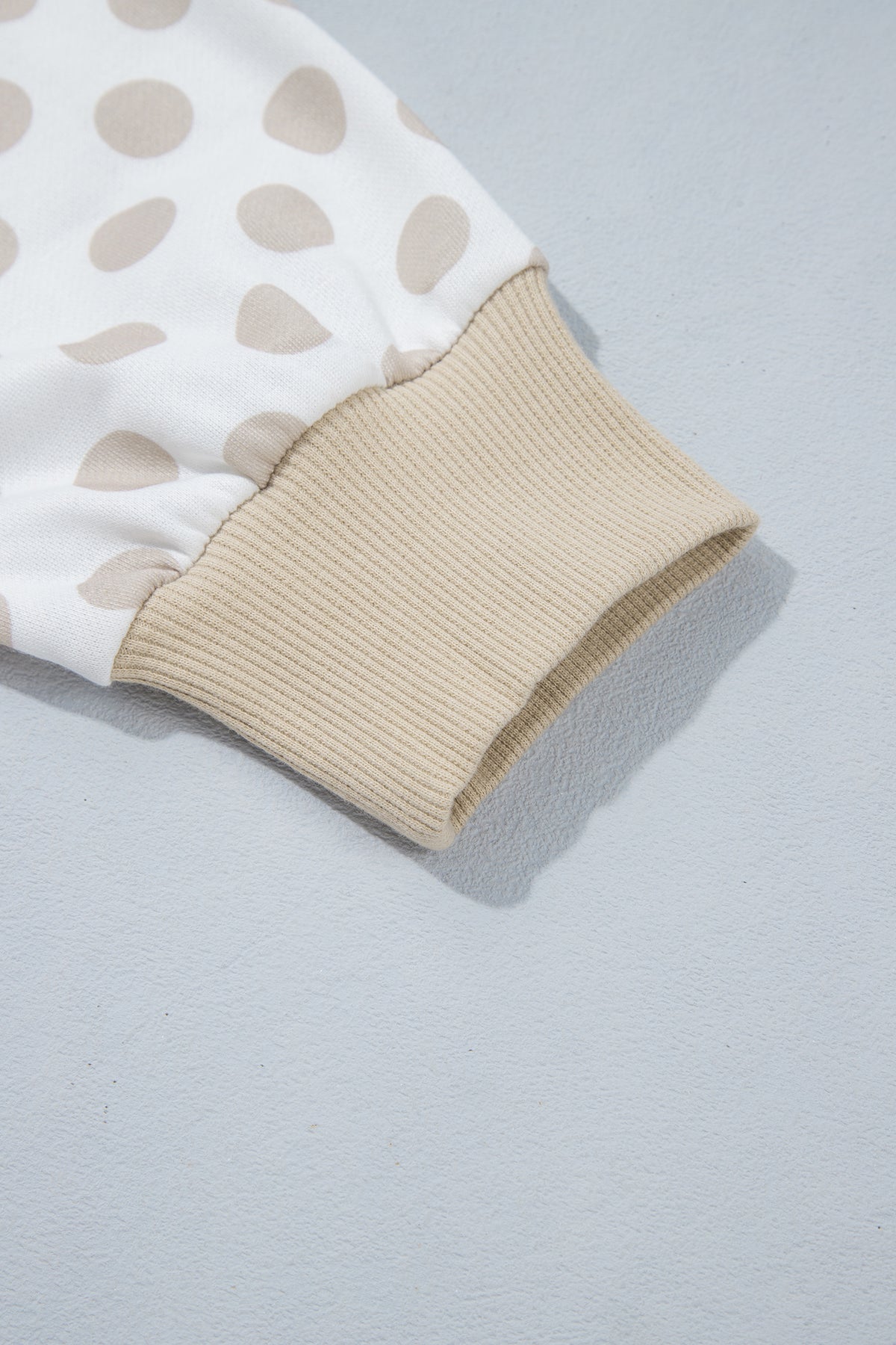 Simply Sweet polka dot sleeve oversized pullover