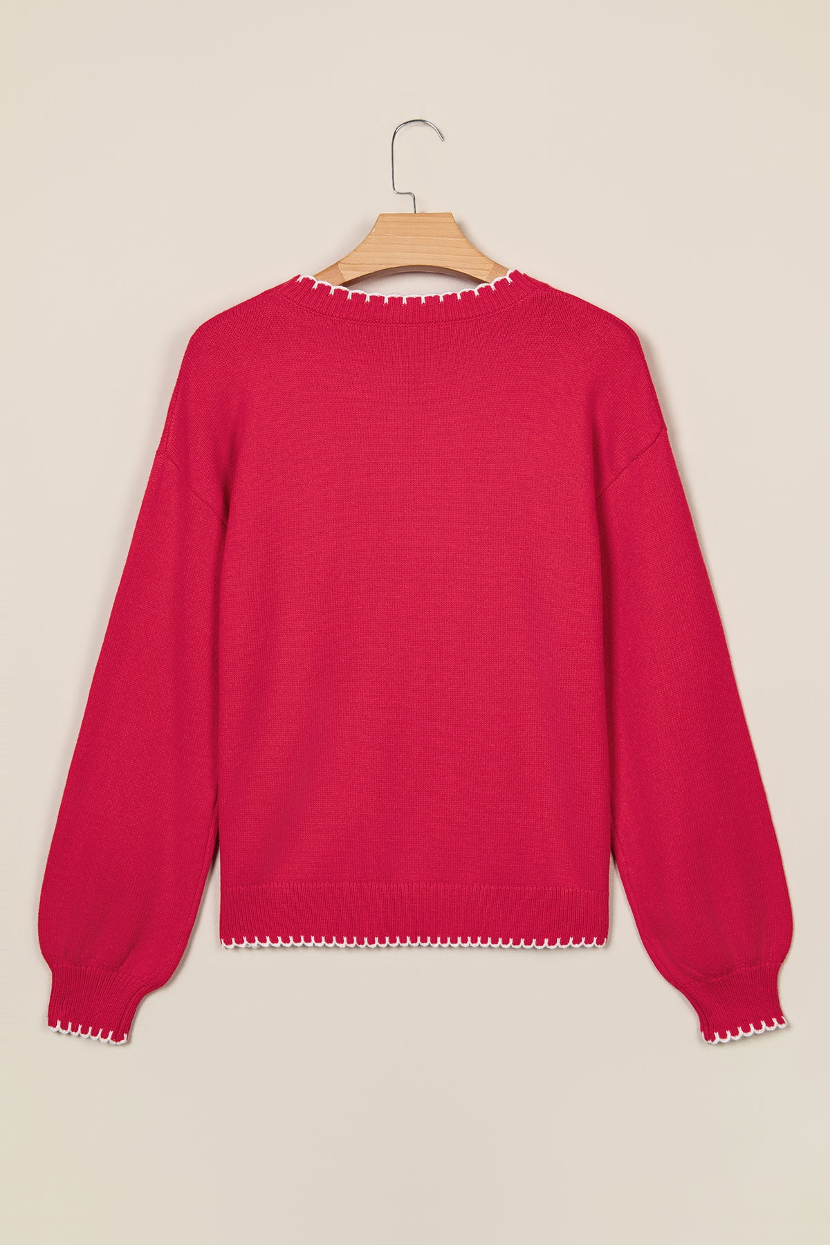 Merry and Bright plaid ribbon Christmas tree knit sweater
