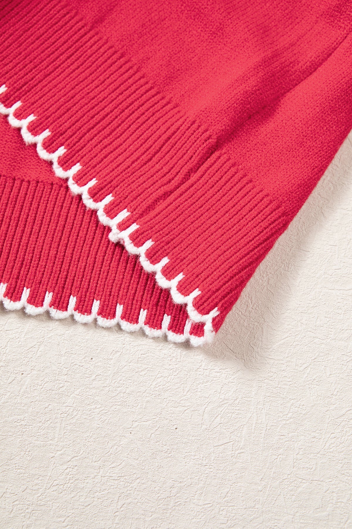Merry and Bright plaid ribbon Christmas tree knit sweater