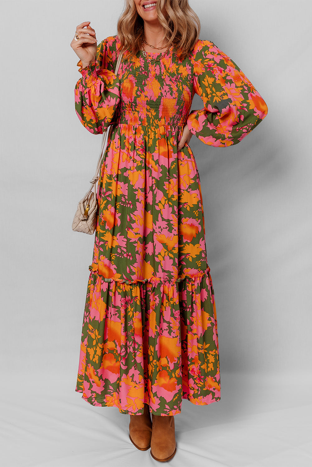 Fall in Bloom floral maxi dress