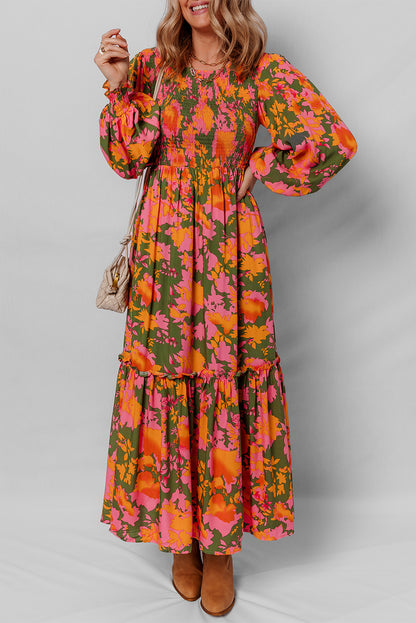 Fall in Bloom floral maxi dress
