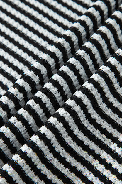 Simply Striped black and white two-piece lounge set