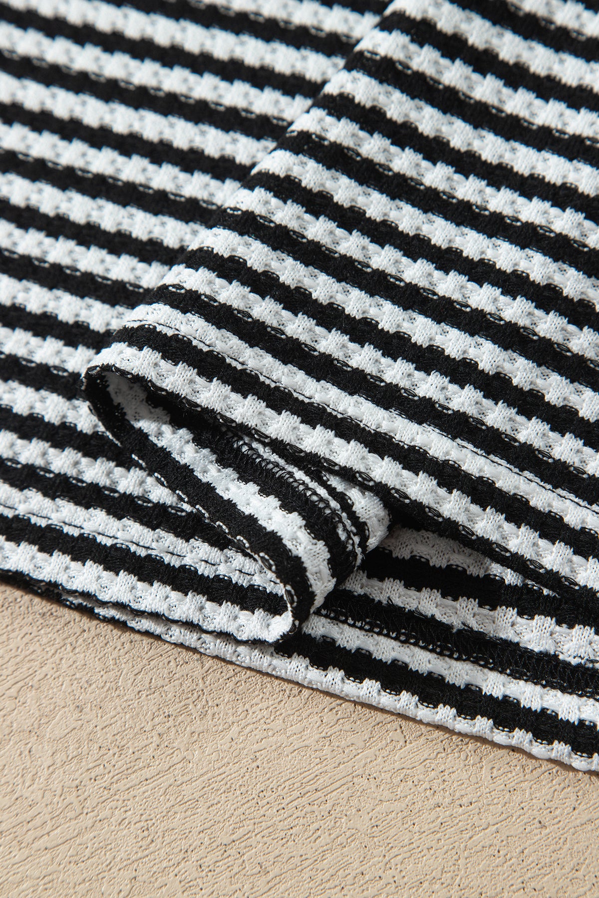 Simply Striped black and white two-piece lounge set