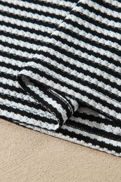 Simply Striped black and white two-piece lounge set