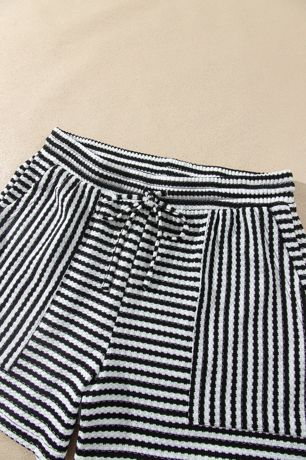 Simply Striped black and white two-piece lounge set