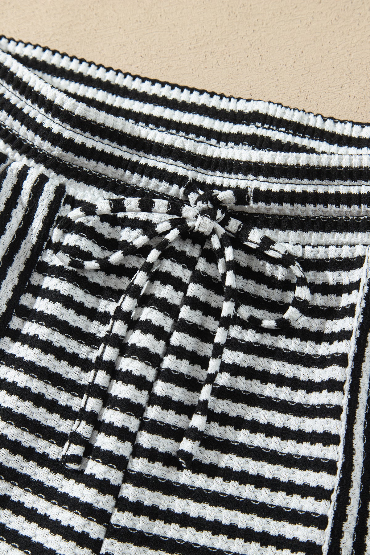 Simply Striped black and white two-piece lounge set