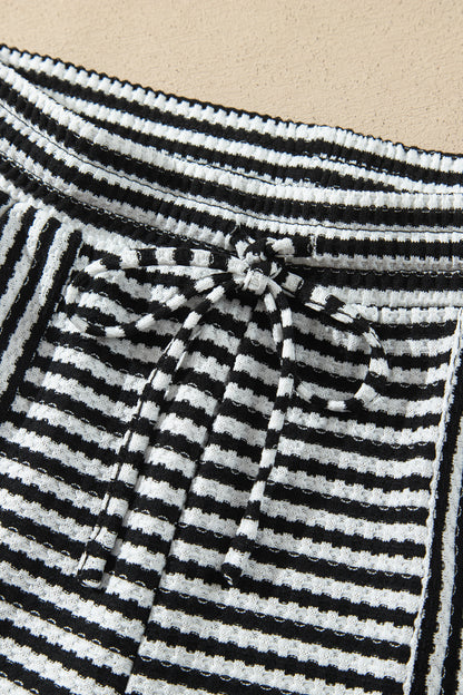 Simply Striped black and white two-piece lounge set