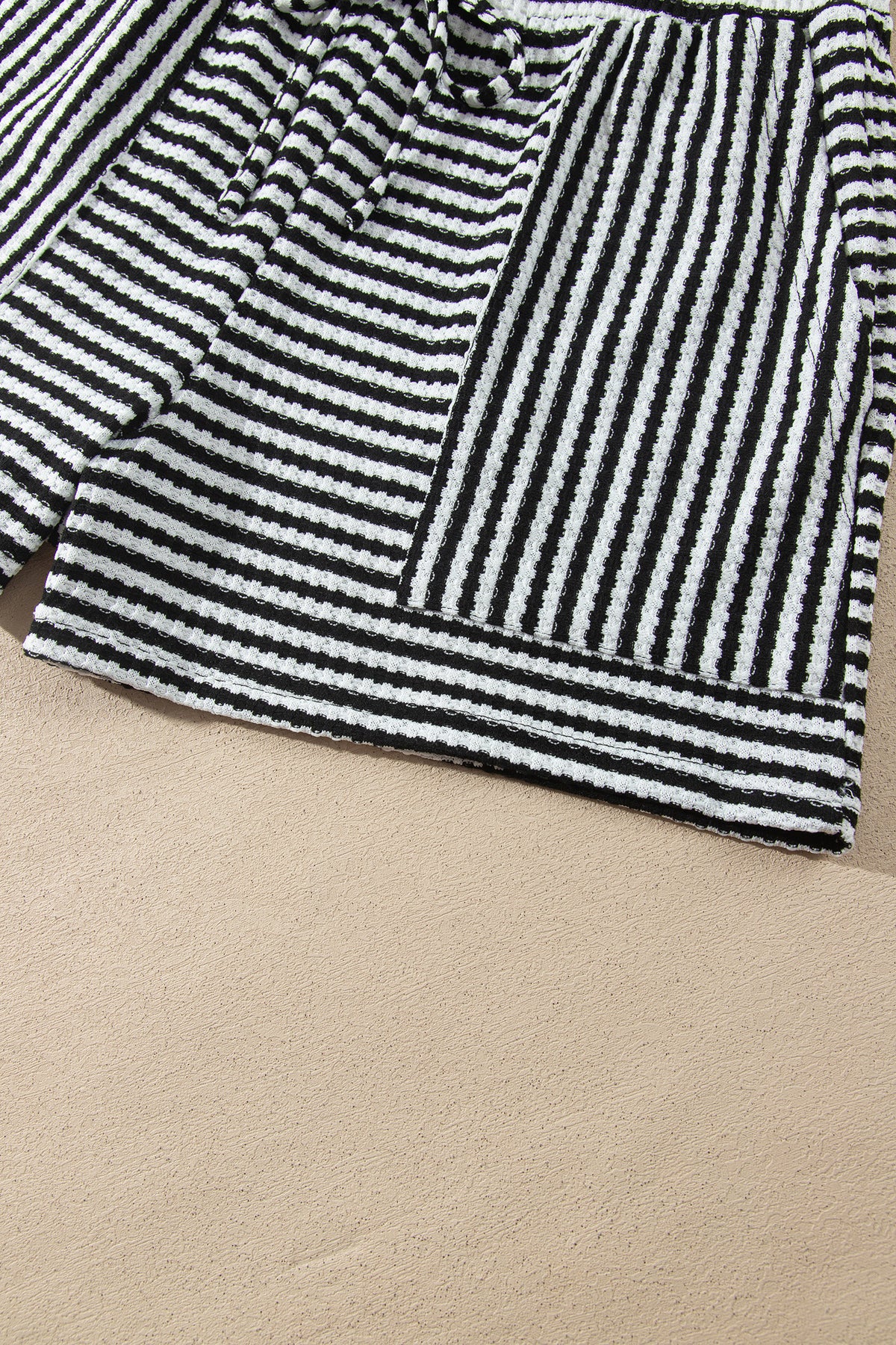 Simply Striped black and white two-piece lounge set