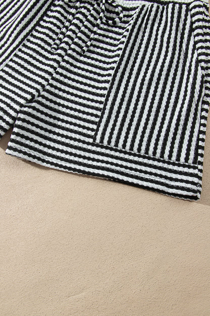 Simply Striped black and white two-piece lounge set