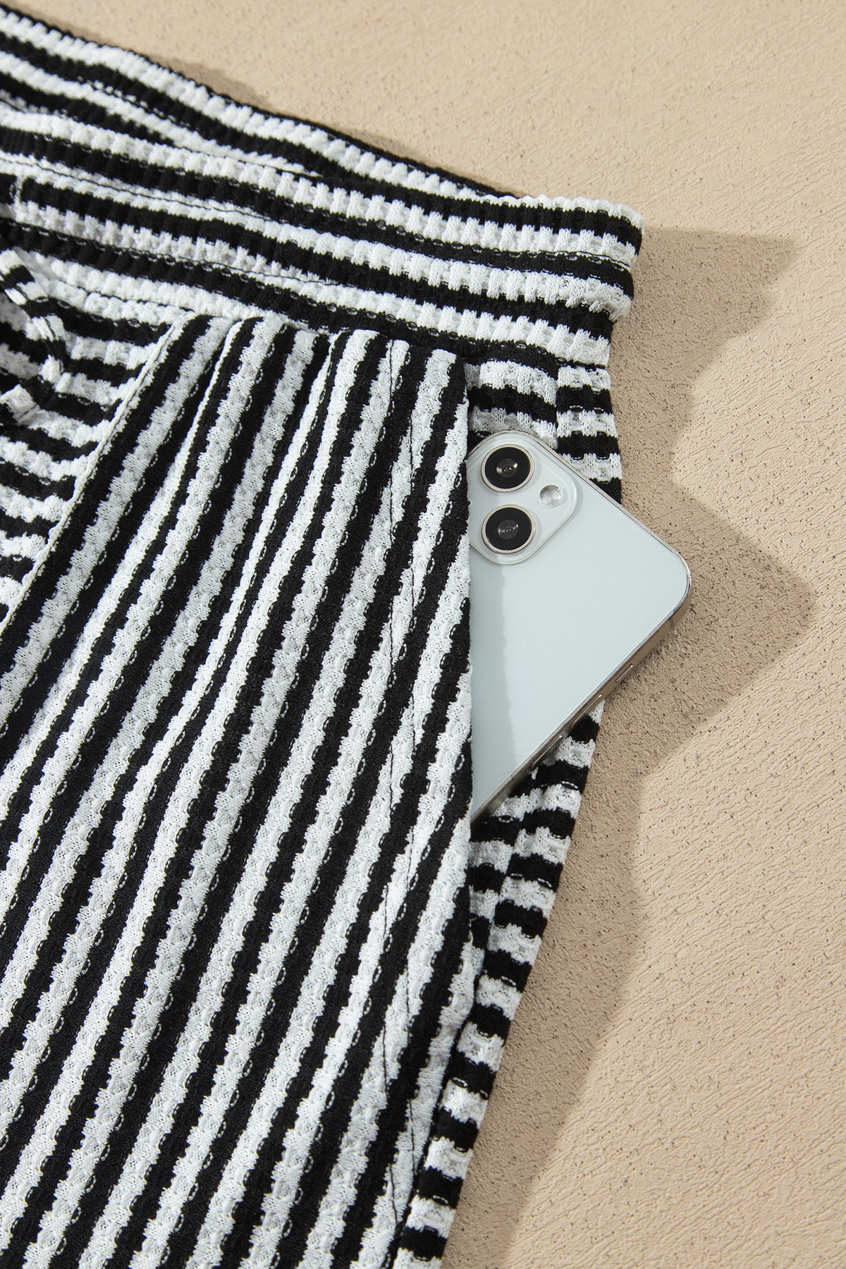 Simply Striped black and white two-piece lounge set