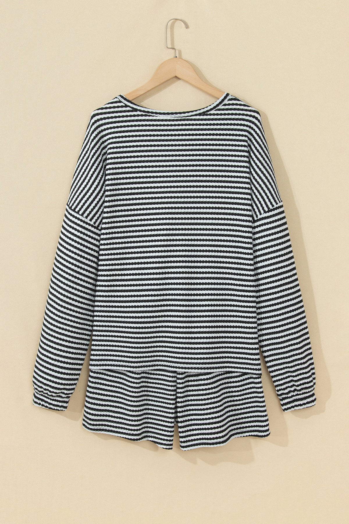 Simply Striped black and white two-piece lounge set