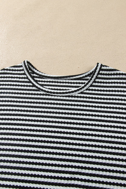 Simply Striped black and white two-piece lounge set