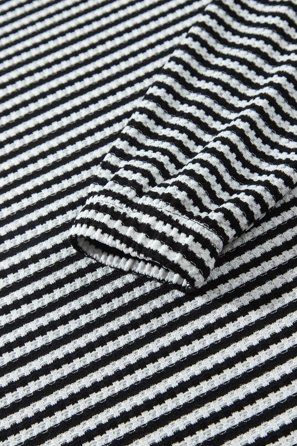 Simply Striped black and white two-piece lounge set