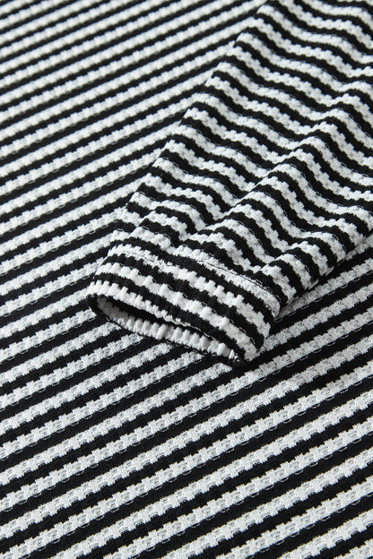 Simply Striped black and white two-piece lounge set