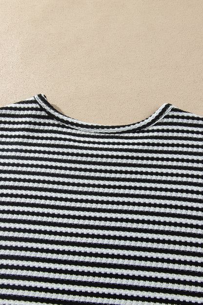 Simply Striped black and white two-piece lounge set