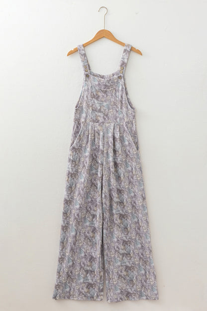 Wild and Free camo corded wide leg overalls