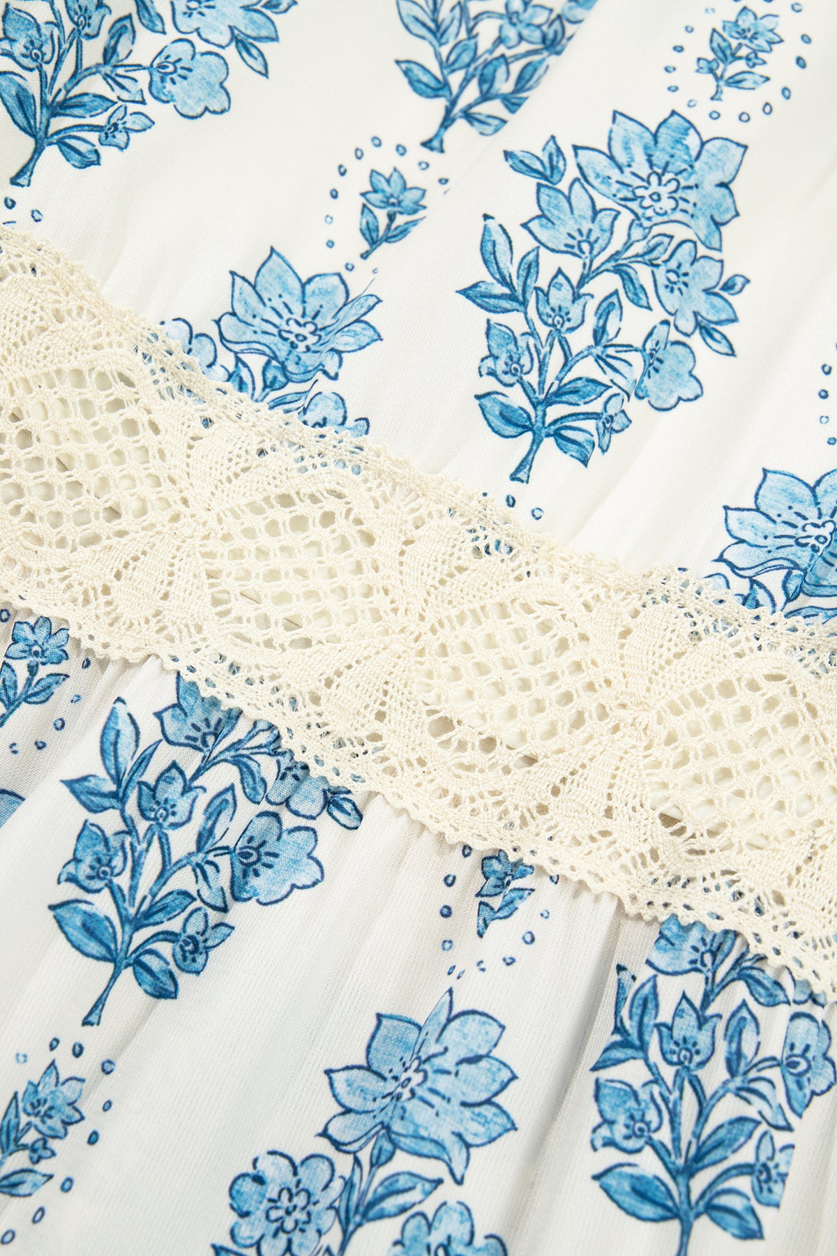 Blue Belle floral lace wide leg pants
