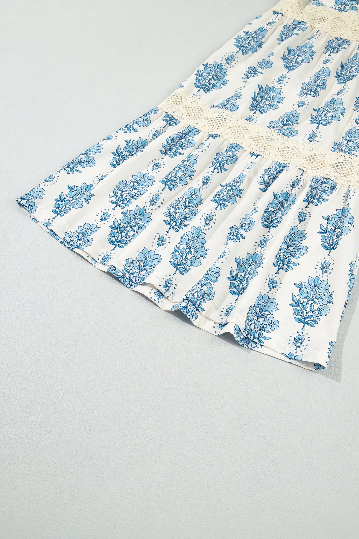 Blue Belle floral lace wide leg pants