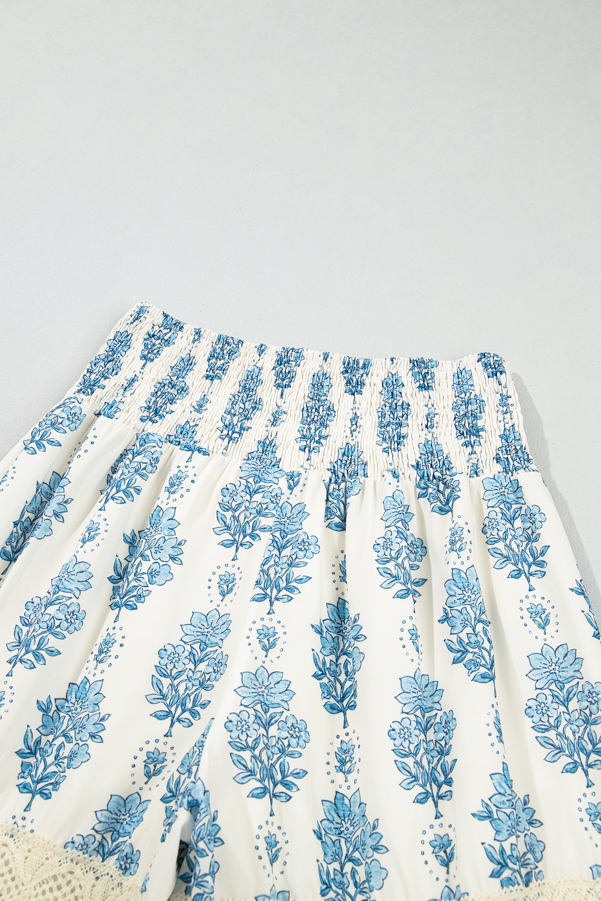 Blue Belle floral lace wide leg pants