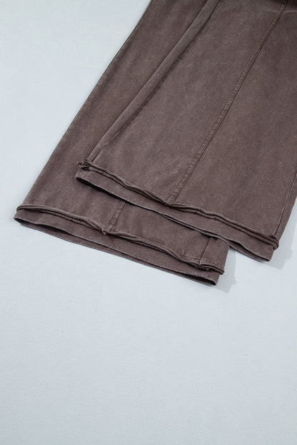 The Easygoing washed wide leg pants