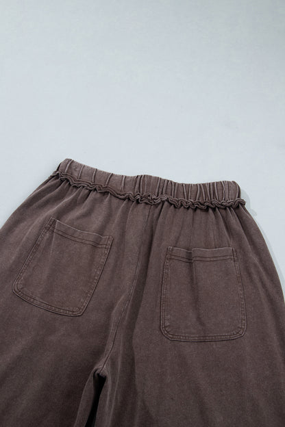 The Easygoing washed wide leg pants