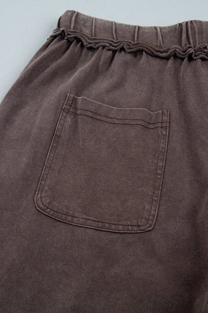 The Easygoing washed wide leg pants