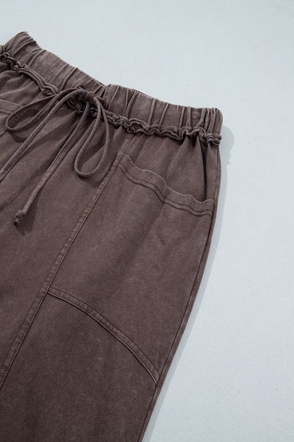 The Easygoing washed wide leg pants