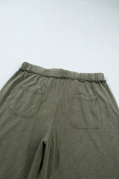 The Easygoing washed wide leg pants