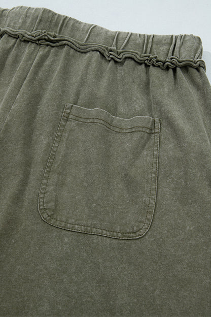 The Easygoing washed wide leg pants