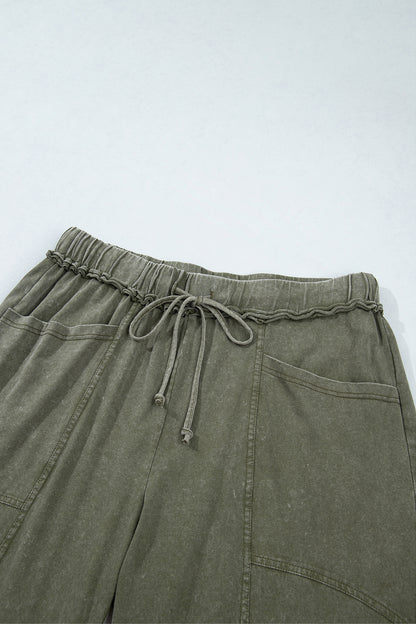 The Easygoing washed wide leg pants
