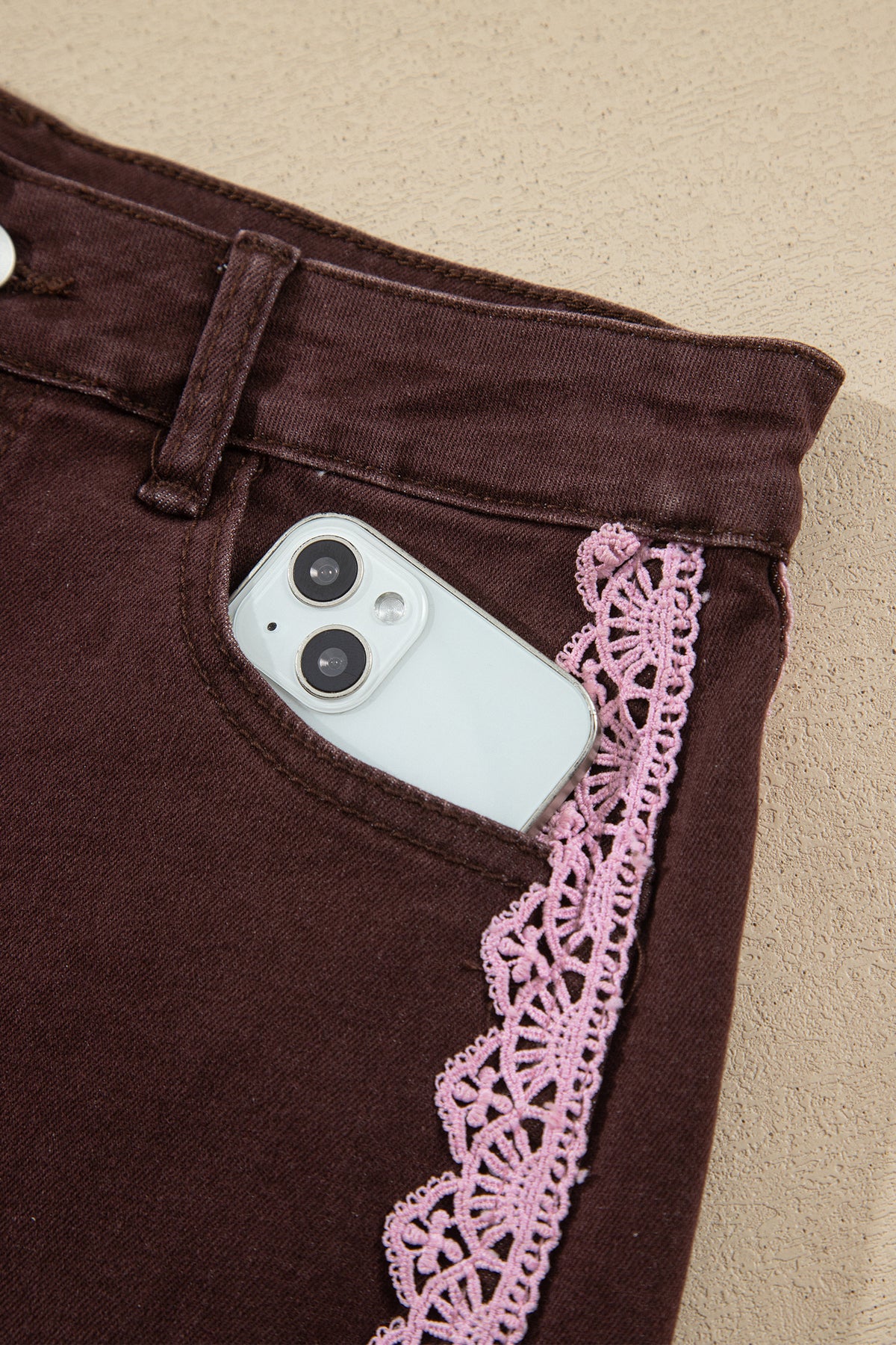 Pretty in Lace wide leg denim jeans
