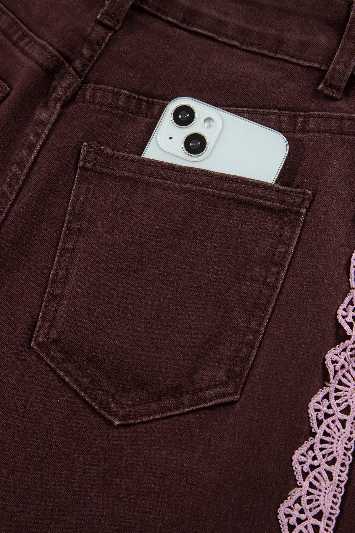 Pretty in Lace wide leg denim jeans