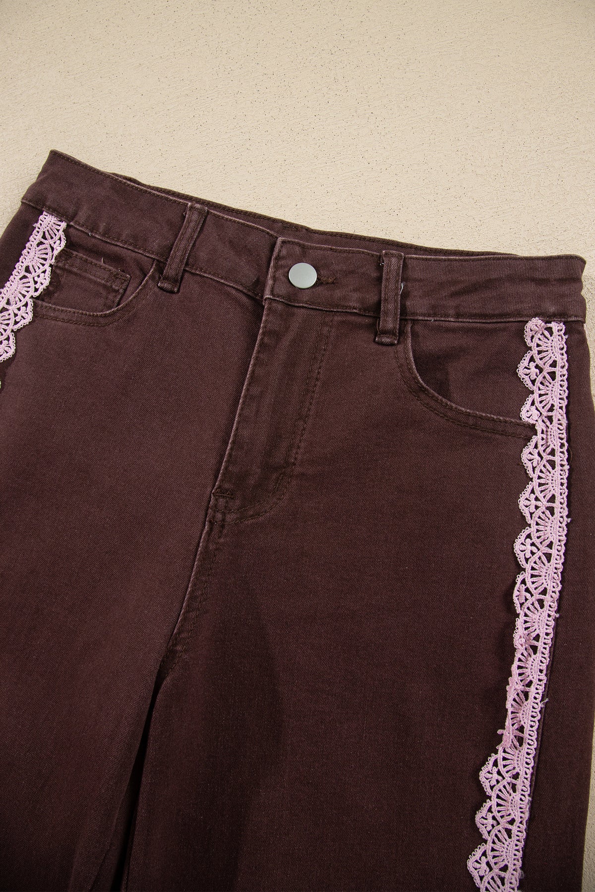 Pretty in Lace wide leg denim jeans
