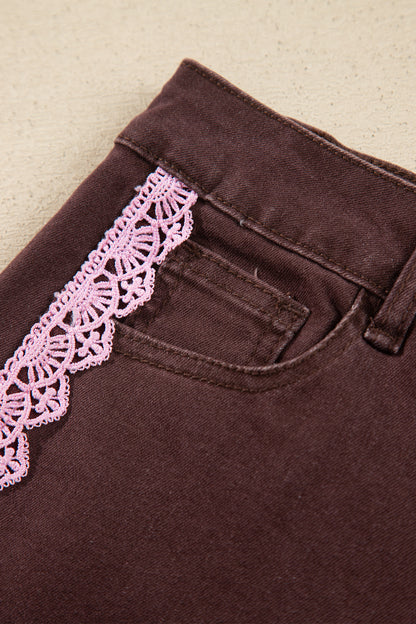 Pretty in Lace wide leg denim jeans