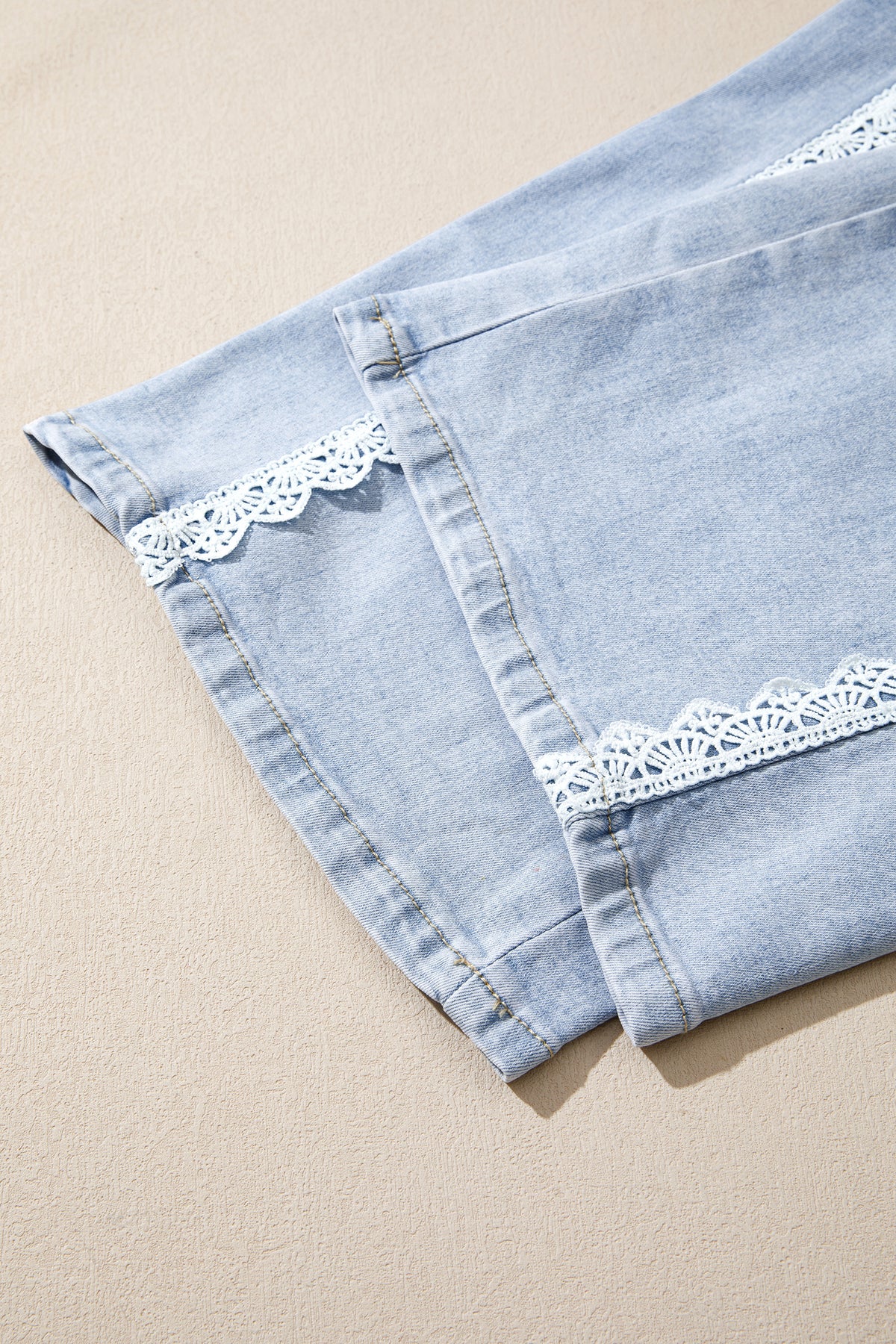 Pretty in Lace wide leg denim jeans