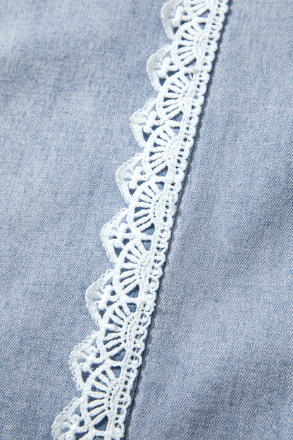 Pretty in Lace wide leg denim jeans
