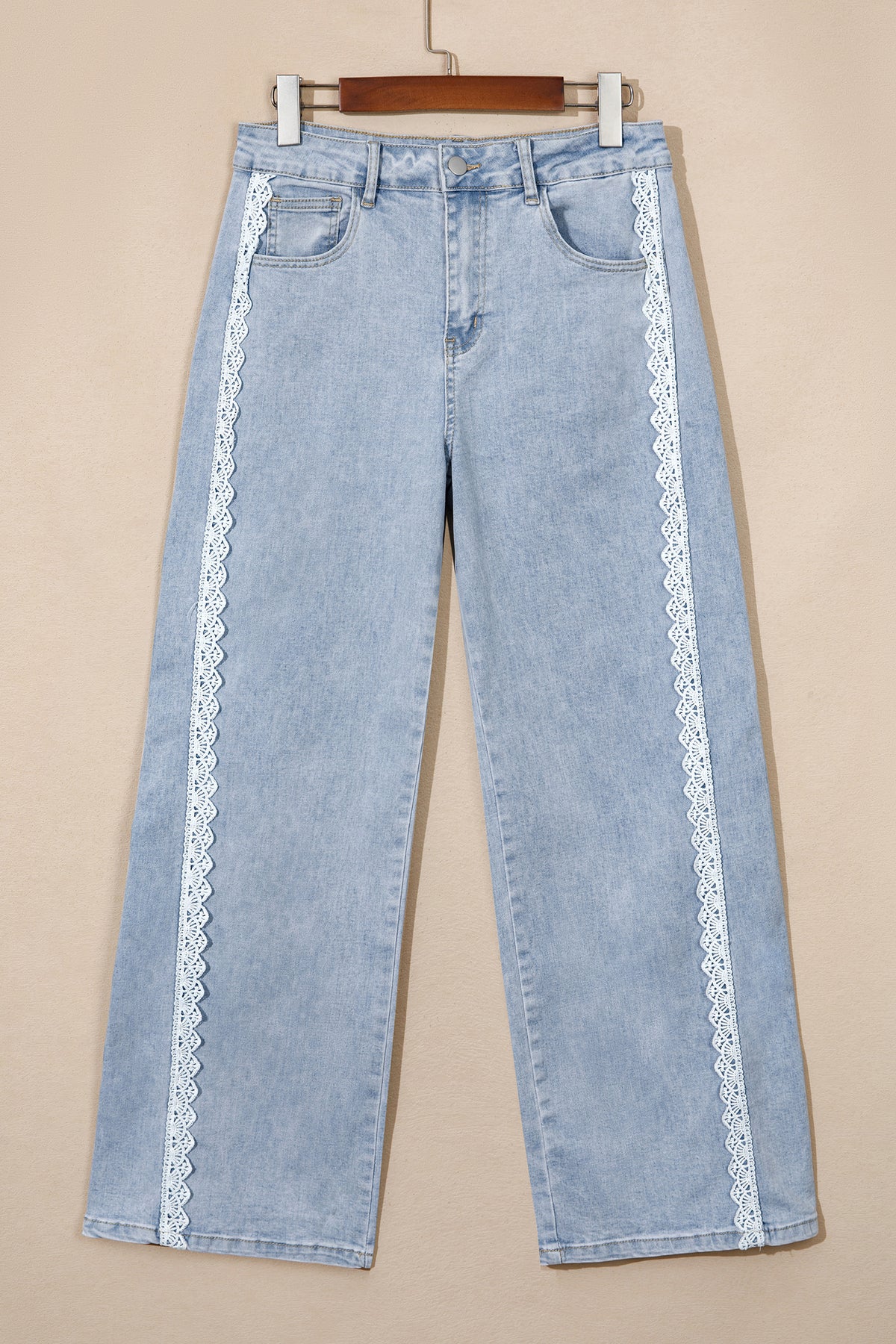 Pretty in Lace wide leg denim jeans