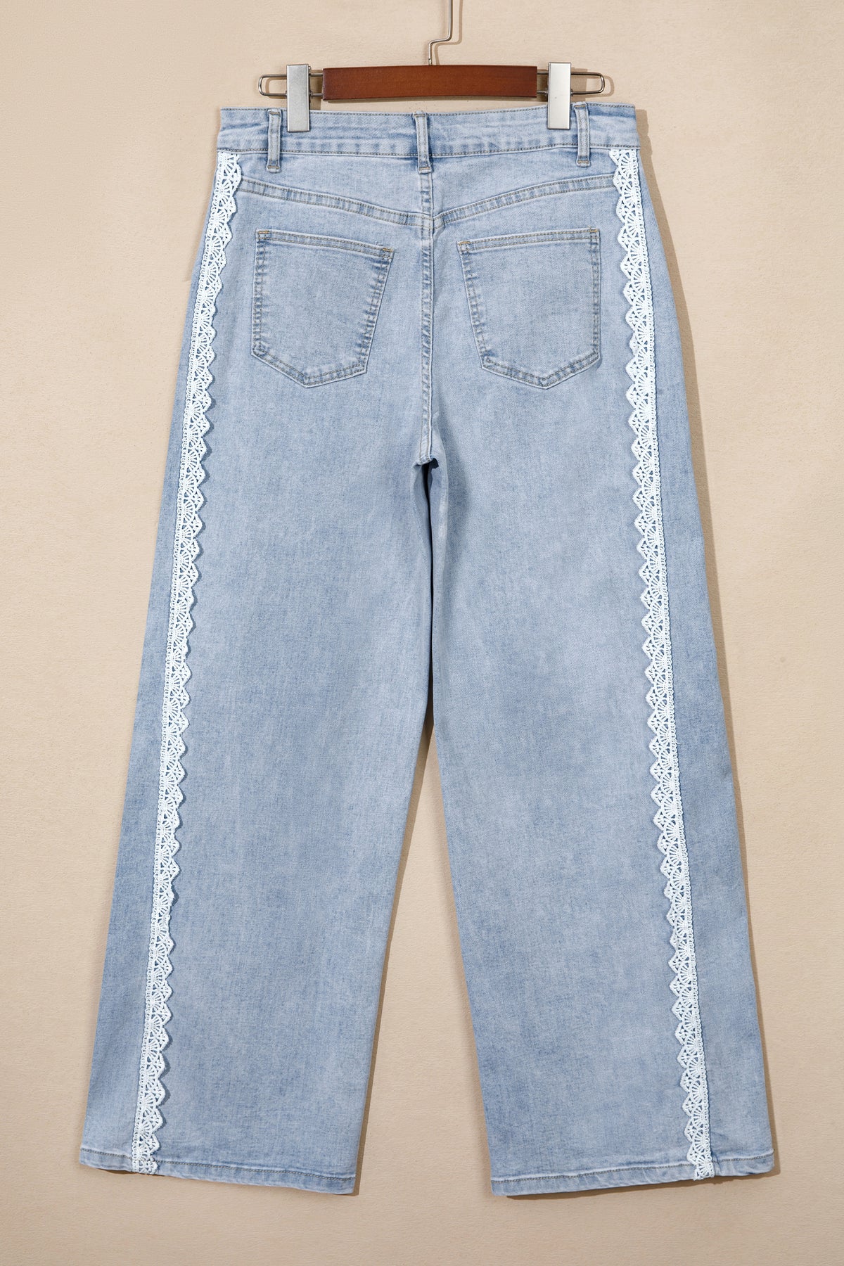 Pretty in Lace wide leg denim jeans
