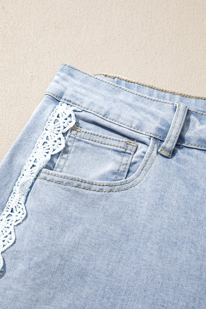 Pretty in Lace wide leg denim jeans