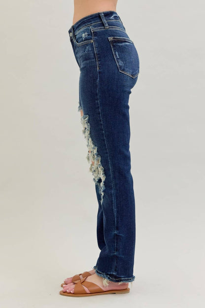 Wreckless Babe Straight Judy Blue Jeans