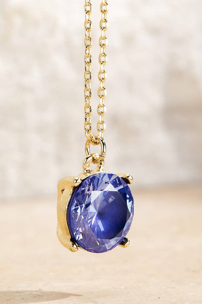 Cubic Zirconia Pendant Short Necklace