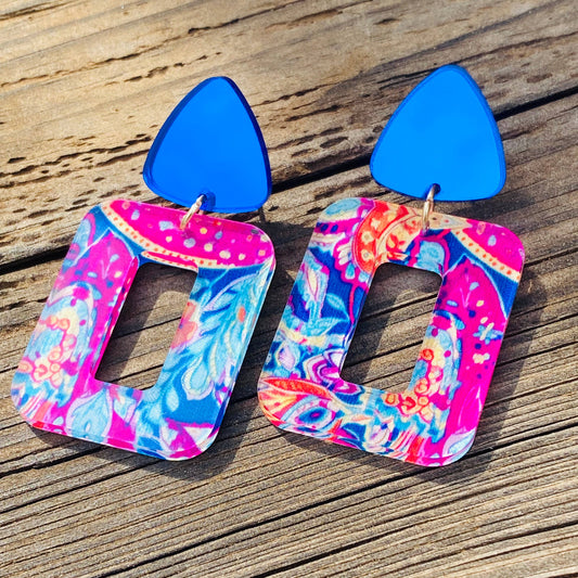 THE EVERYDAY PRICKLY PEAR ACRYLIC DANGLE EARRING