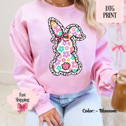Retro Floral Bunny